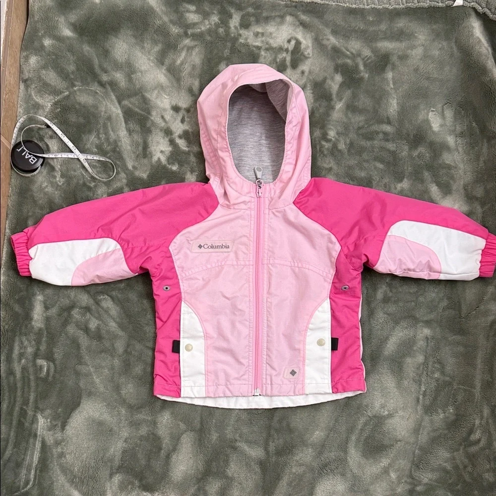 Columbia Kids' Pink and White Hooded Jacket